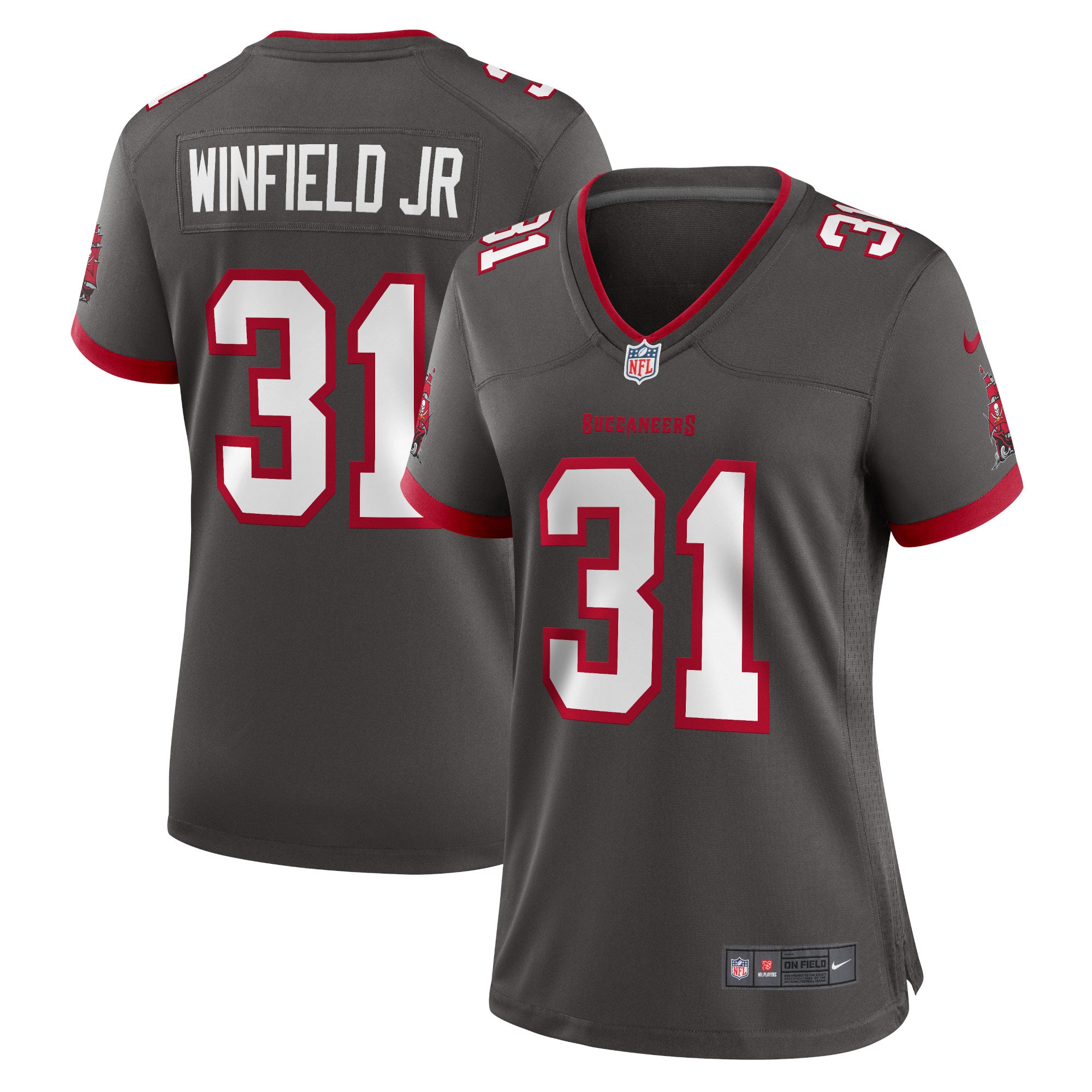 Nike Tampa Bay Buccaneers No31 Antoine Winfield Jr. Anthracite Salute to Service Youth Stitched NFL Limited Therma Long Sleeve Jersey